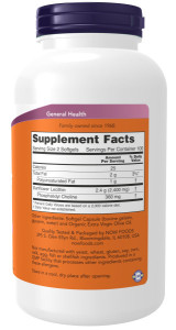 NOW Sunflower Lecithin 1200 мг 200 капс