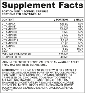Nutriversum Wshape Hair Skin Nail 60 капс Nutriversum Wshape Hair Skin Nail 60 капс
