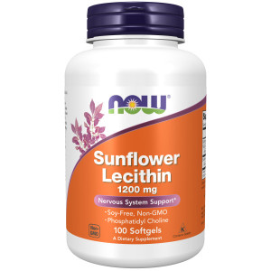 NOW Sunflower Lecithin 1200 mg 100 капс NOW Sunflower Lecithin 1200 mg 100 капс