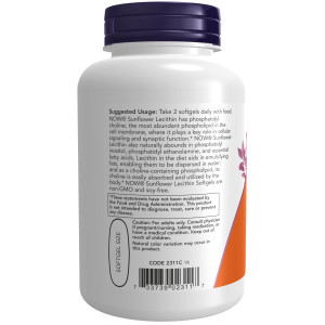 NOW Sunflower Lecithin 1200 mg 100 капс NOW Sunflower Lecithin 1200 mg 100 капс