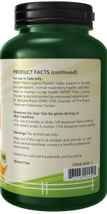 NOW PETS L-Lysine 227 гр NOW PETS L-Lysine 227 гр
