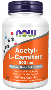 NOW Acetyl-L-Сarnitine 500 мг 100 капс NOW Acetyl-L-Сarnitine 500 мг 100 капс