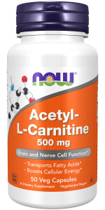 NOW Acetyl-L-Сarnitine 500 мг 50 капс NOW Acetyl-L-Сarnitine 500 мг 50 капс