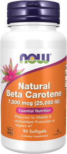 NOW Natural Beta Carotene 25000 90 капс