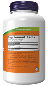 NOW Saw Palmetto Berries 550 мг 250 капс