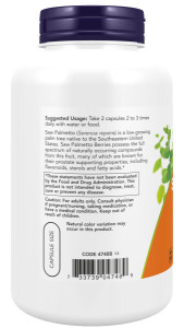 NOW Saw Palmetto Berries 550 мг 250 капс