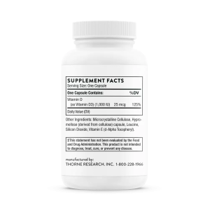 Thorne Research Vitamin D 1000 м.е. 90 капс