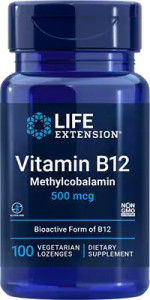 Life Extension Vitamin B-12 Methylcobalamin 500 мкг 100 жев табл