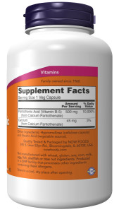 NOW Pantothenic Acid 500 мг 250 капс NOW Pantothenic Acid 500 мг 250 капс