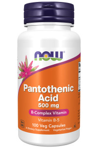 NOW Pantothenic Acid 500 мг 100 капс