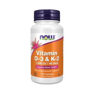 NOW Vitamin D3+K2 1000МЕ/45 мкг 120 капс