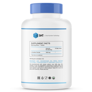 SNT L-Carnitine Tartrat 1000 мг 60 табл SNT L-Carnitine Tartrat 1000 мг 60 табл