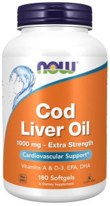 NOW Cod Liver Oil 1000 mg 180 капс NOW Cod Liver Oil 1000 mg 180 капс