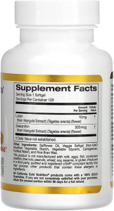California GOLD Nutrition Lutein with Zeaxanthin 10 мг 120 капс