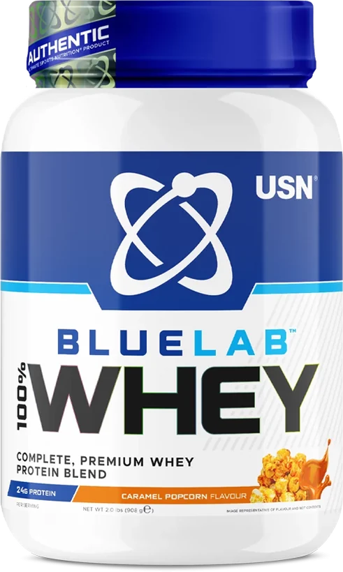 USN BlueLab 100% Whey, вкус «Карамельный попкорн»