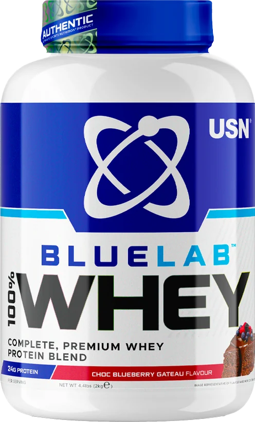 USN BlueLab 100% Whey, вкус «Шоколадно-черничное пирожное»
